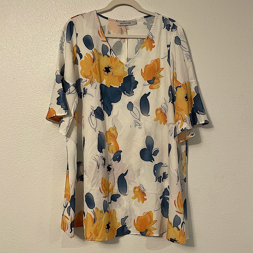 New MISSLOOK White Floral Dress
